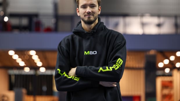 Daniil Medvedev in M80 hoodie